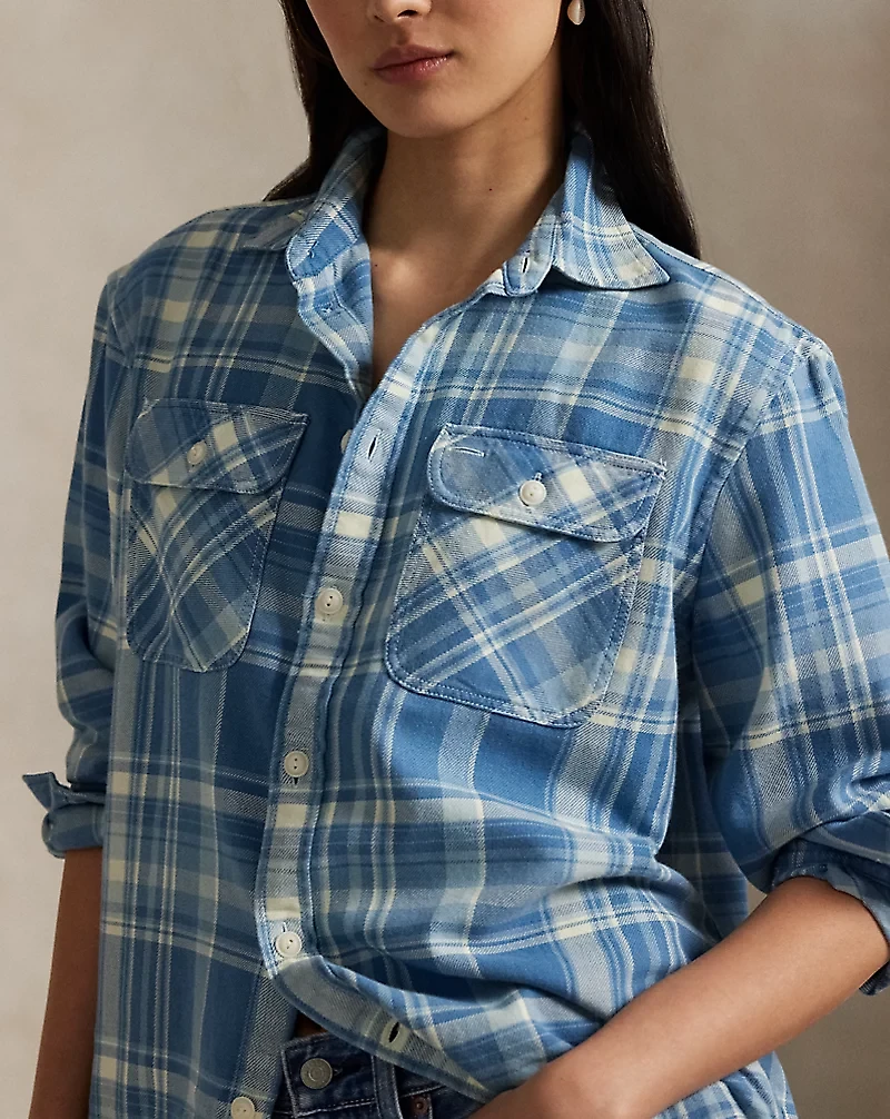 Plaid Cotton Twill Workshirt