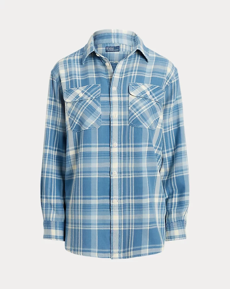 Plaid Cotton Twill Workshirt