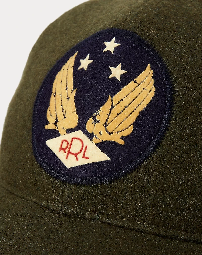 Winged-Logo Wool-Blend Felt Ball Cap