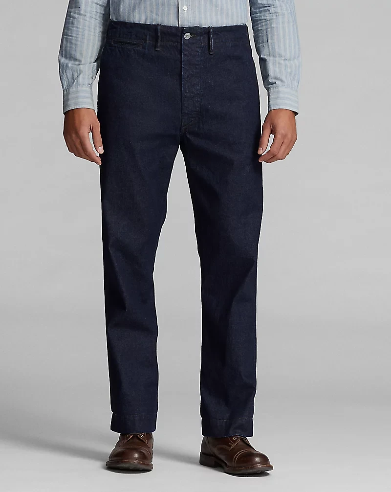 Indigo Rinsed Denim Field Pant
