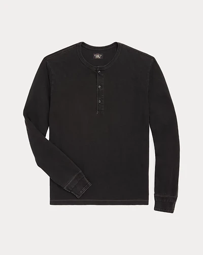 Indigo Jersey Henley Shirt
