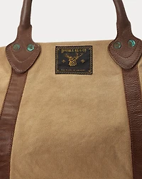 Leather-Trim Canvas Duffel