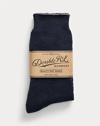 Heathered Stretch Cotton-Blend Socks