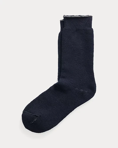 Heathered Stretch Cotton-Blend Socks