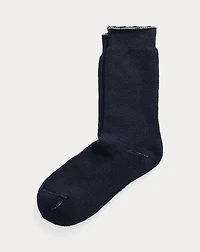 Heathered Stretch Cotton-Blend Socks