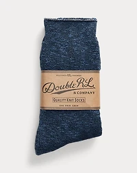 Heathered Stretch Cotton-Blend Socks