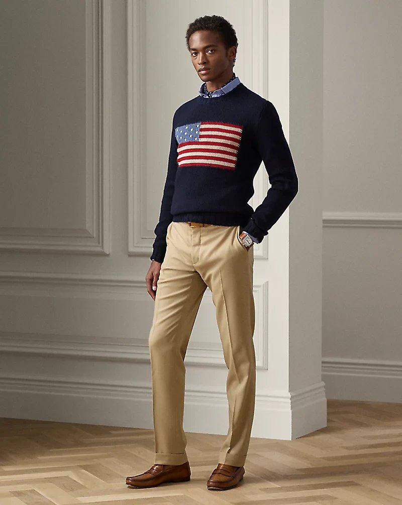 Flag Cashmere Crewneck Sweater