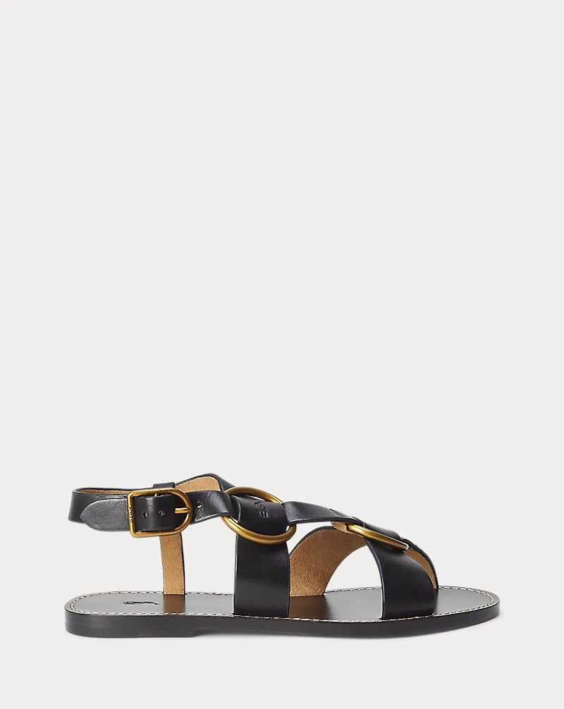 Double O-Ring Leather Sandal