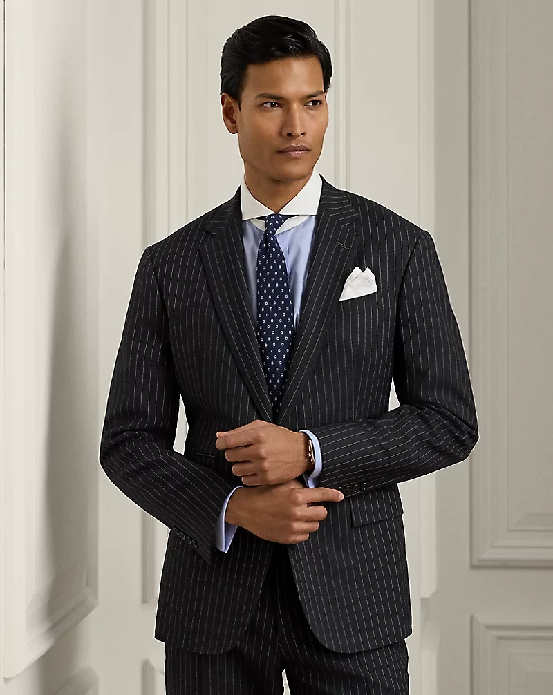 Kent Hand-Tailored Pinstripe Wool Suit