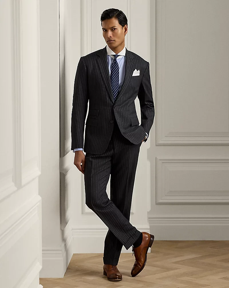 Kent Hand-Tailored Pinstripe Wool Suit