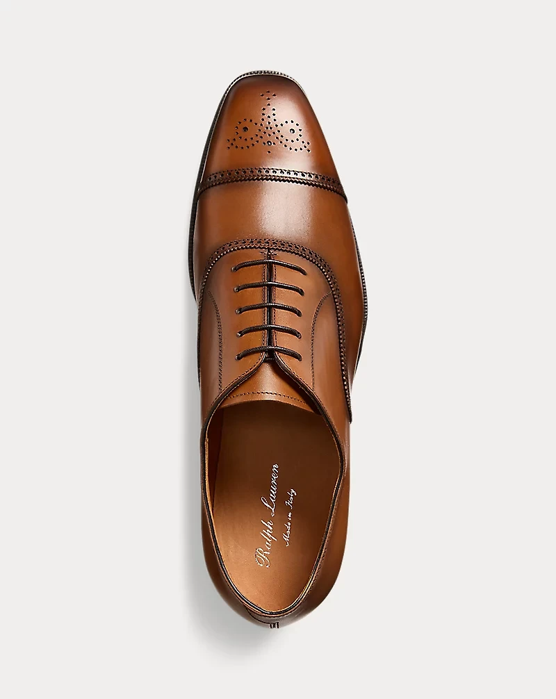 Denver Burnished Calfskin Cap-Toe Shoe