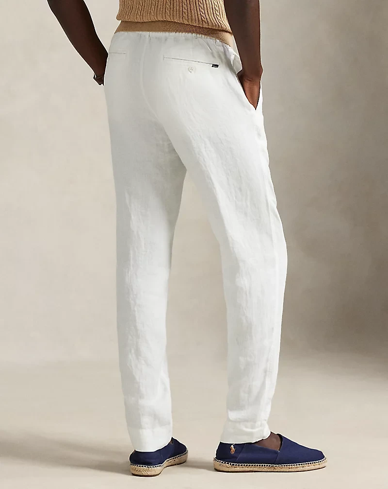 Lateef Slim Tapered Fit Linen Pant