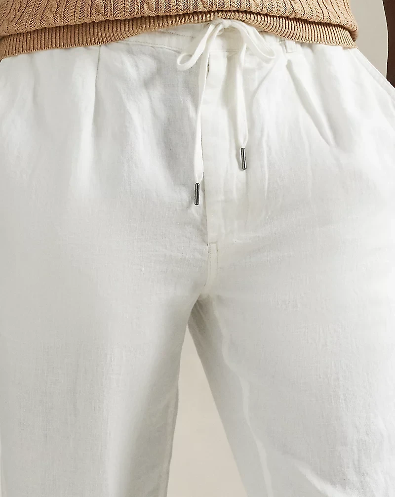 Lateef Slim Tapered Fit Linen Pant