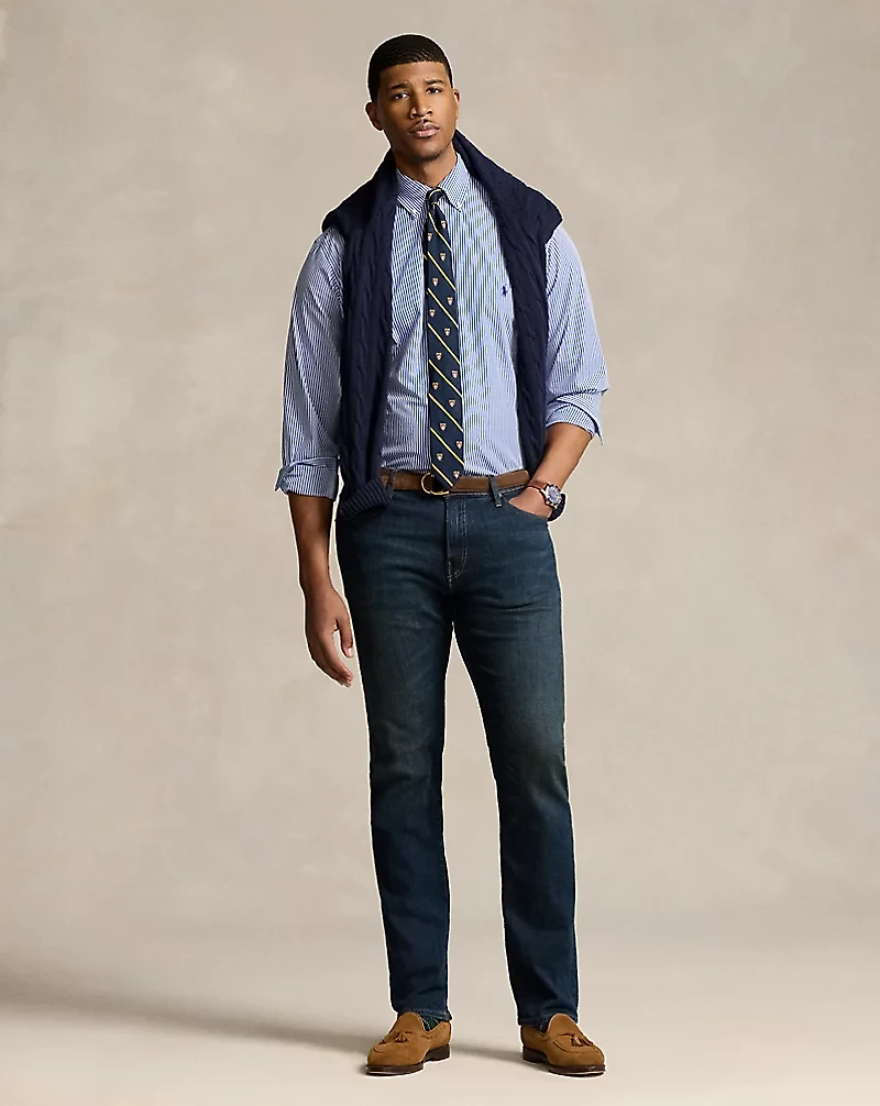 Bengal-Stripe Stretch Poplin Shirt