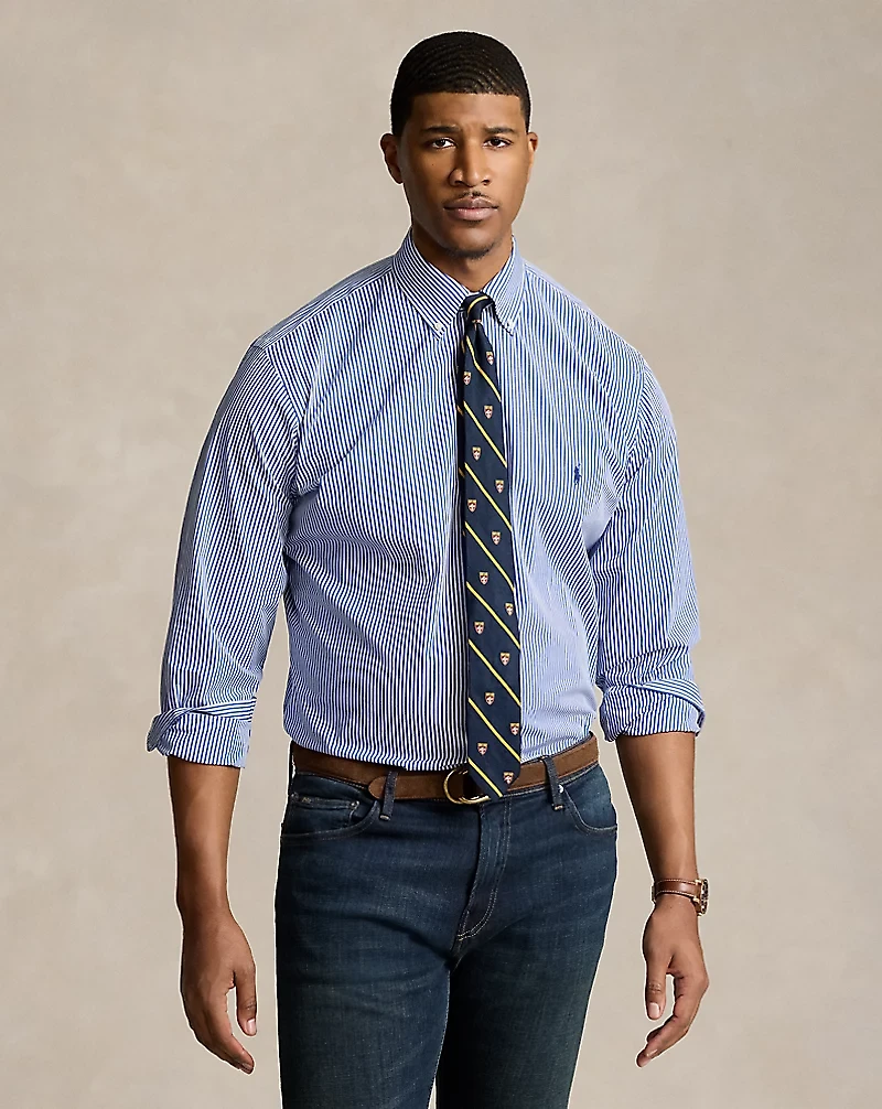 Bengal-Stripe Stretch Poplin Shirt