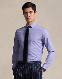 Custom Fit Plaid Poplin Shirt