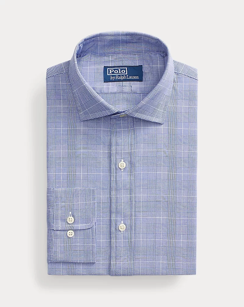 Custom Fit Plaid Poplin Shirt