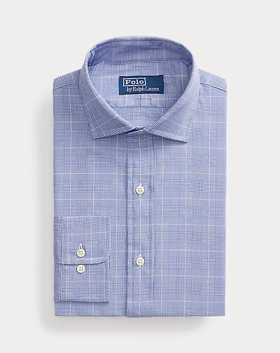 Custom Fit Plaid Poplin Shirt