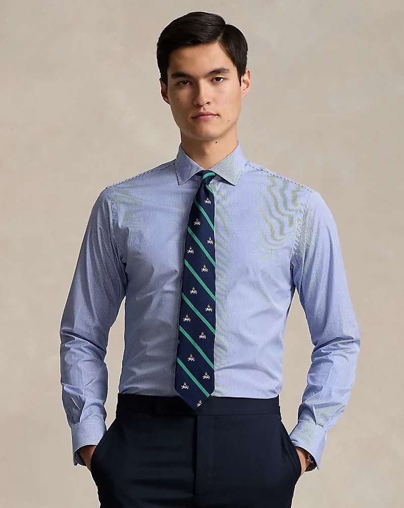 Custom Fit Striped Poplin Shirt