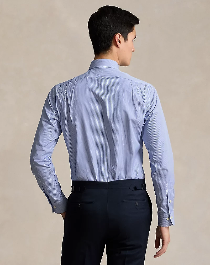 Custom Fit Striped Poplin Shirt