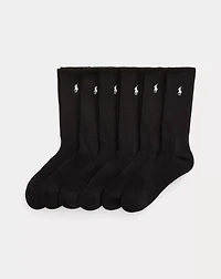 Cotton-Blend Crew Sock 6-Pack