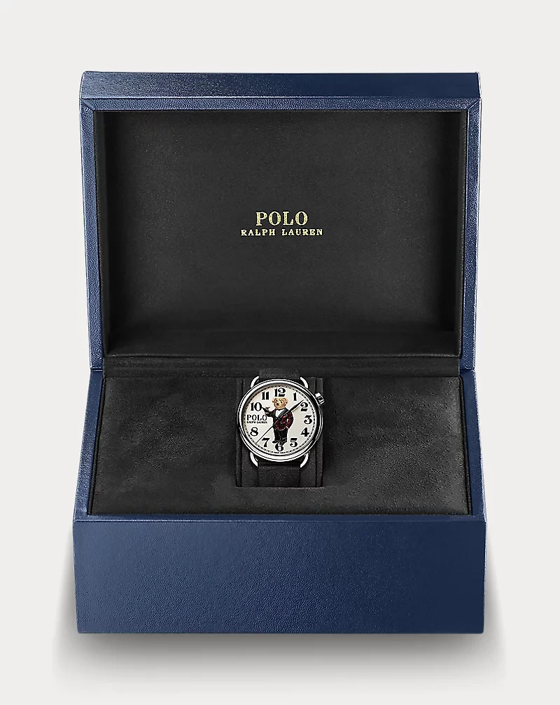 42 MM Tartan Polo Bear Steel White Dial
