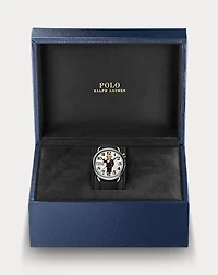 42 MM Tartan Polo Bear Steel White Dial
