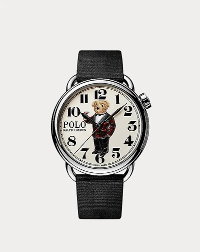 42 MM Tartan Polo Bear Steel White Dial