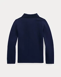 Mesh Uniform Long-Sleeve Polo Shirt
