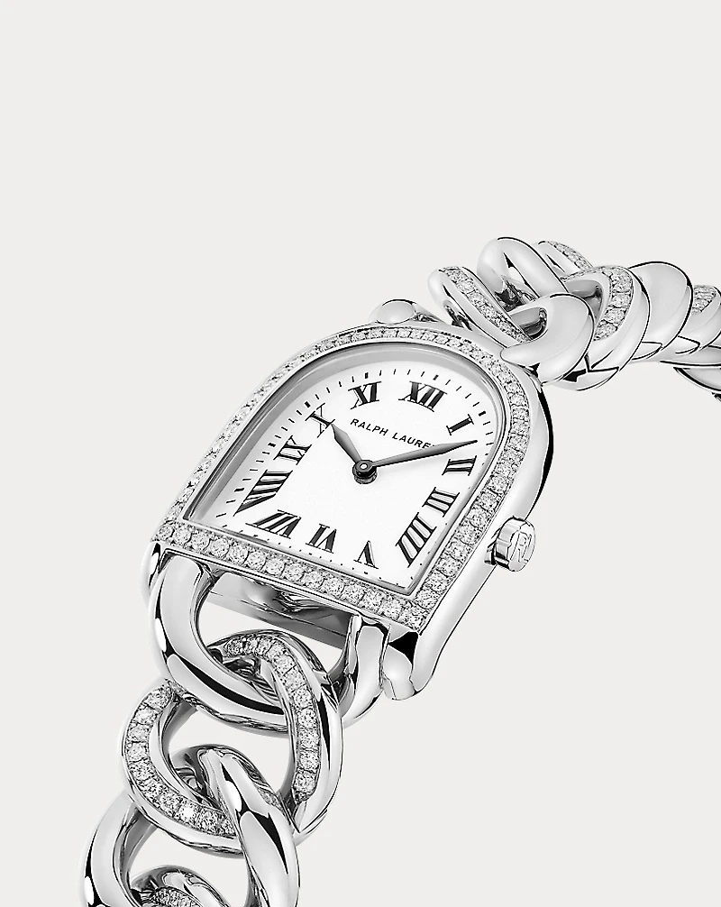 Petite-Link Steel Diamond Stirrup Watch