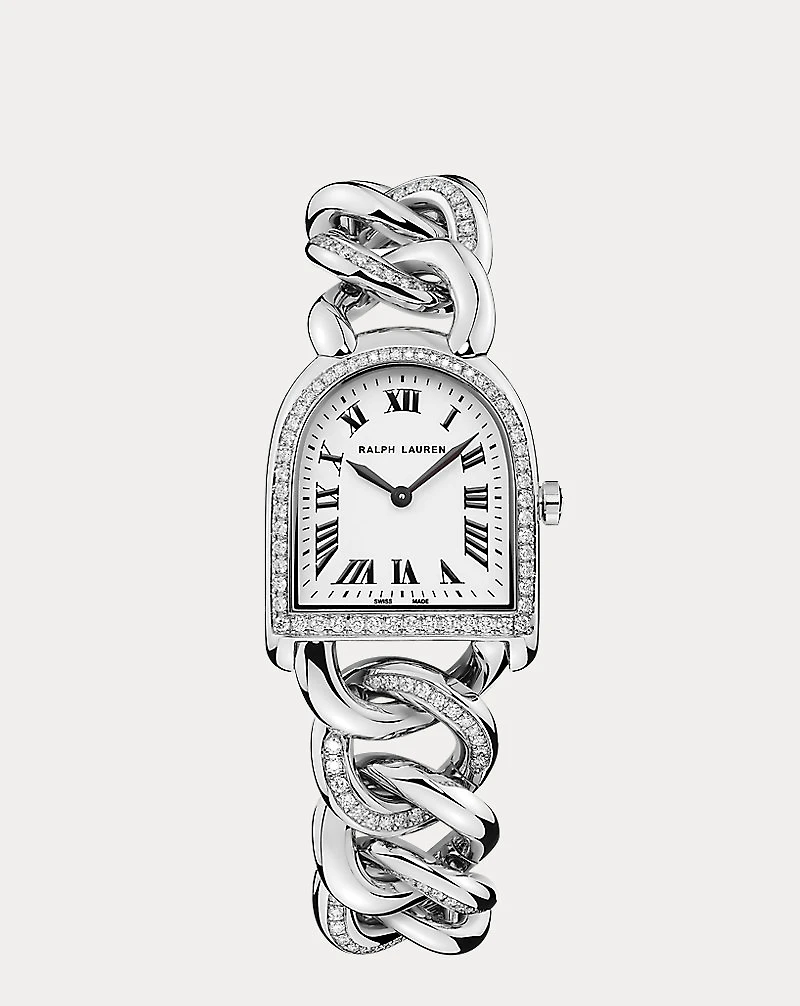 Petite-Link Steel Diamond Stirrup Watch