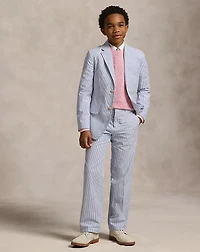 Cotton Seersucker Suit Trouser
