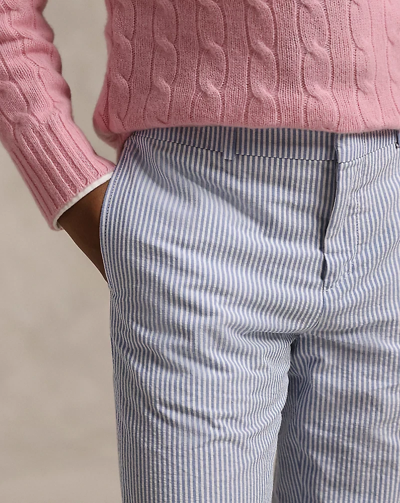 Cotton Seersucker Suit Trouser