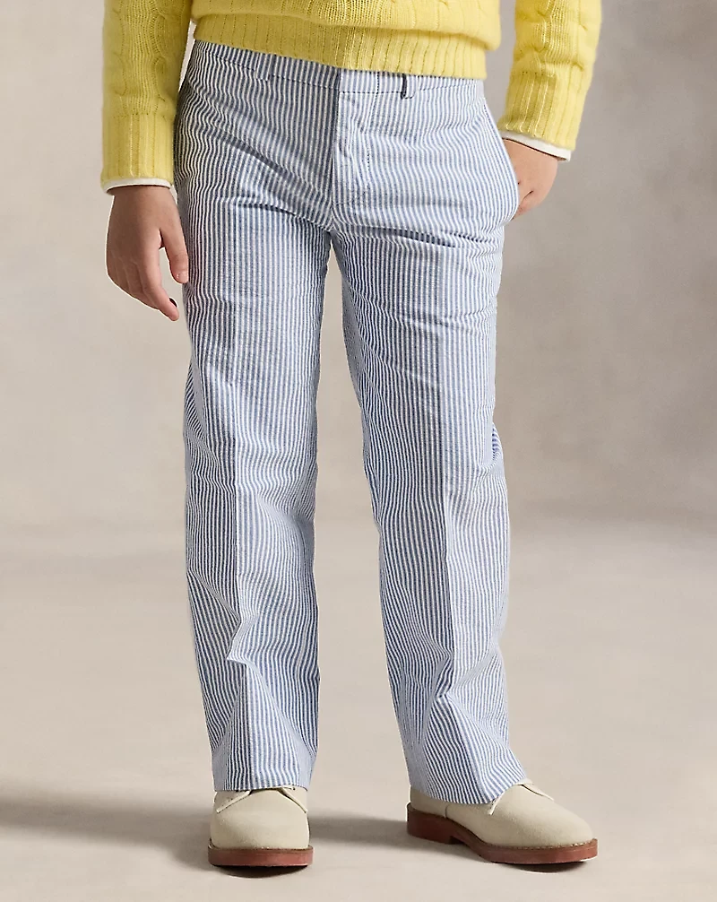 Cotton Seersucker Suit Trouser