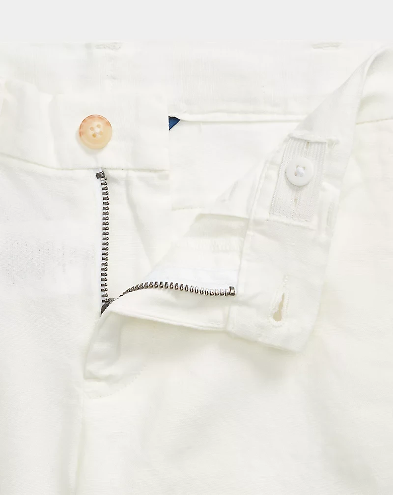 Straight Fit Linen-Cotton Short