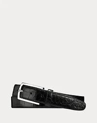 Alligator Sterling-Buckle Belt