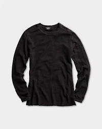 Waffle-Knit Crewneck