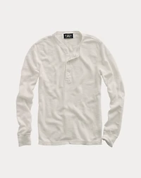 Waffle-Knit Henley Shirt