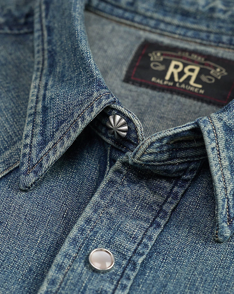 Slim Fit Denim Western Shirt