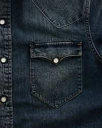 Slim Fit Denim Western Shirt