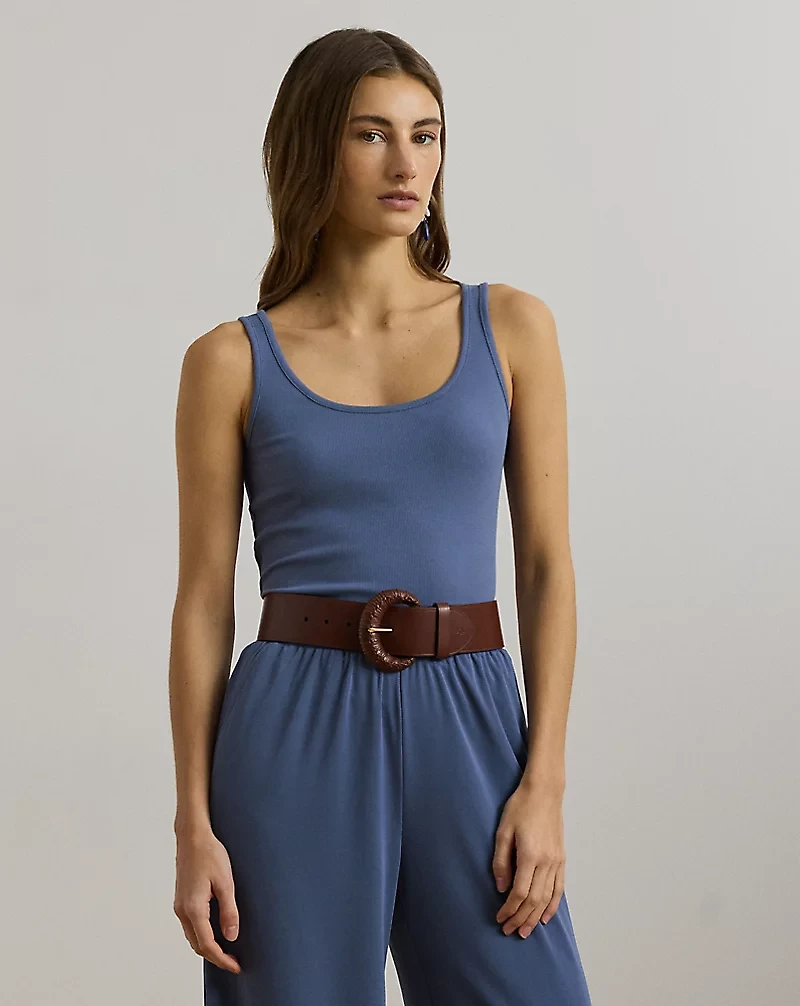 Stretch Cotton Tank Top