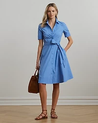 Cotton-Blend Shirtdress