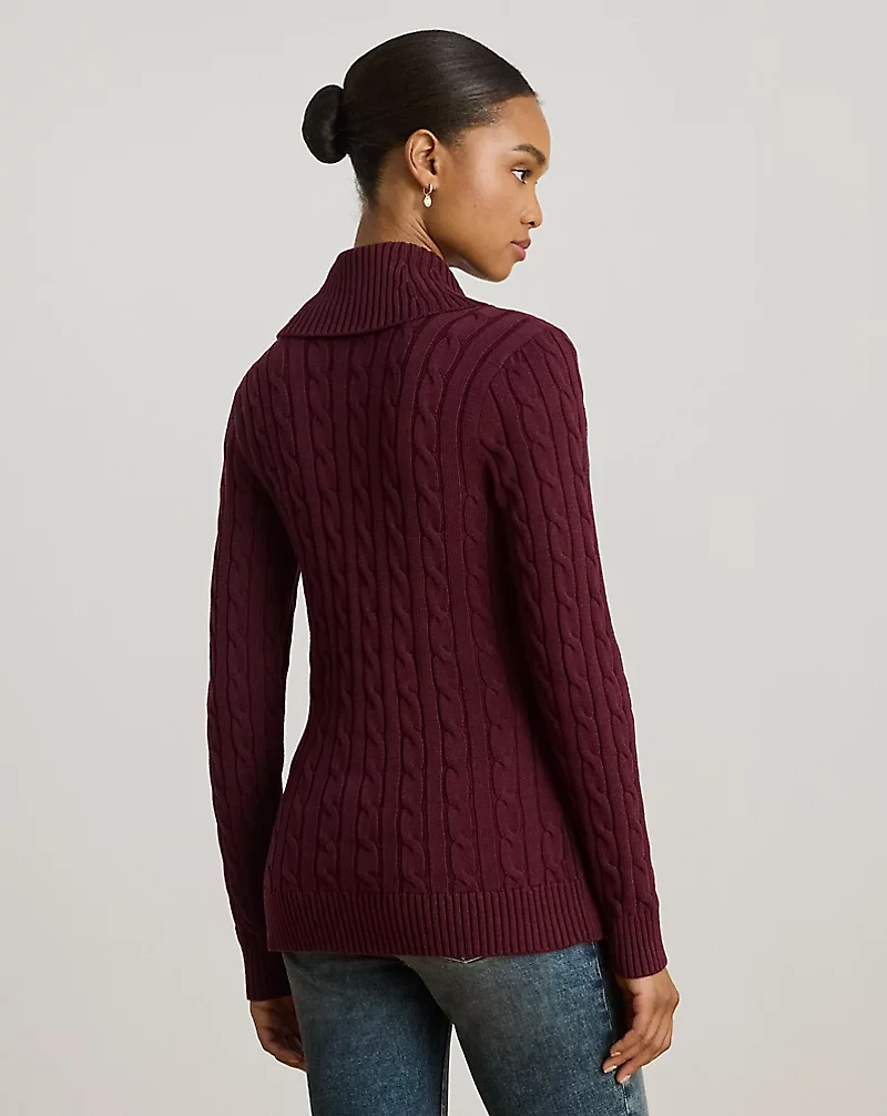 Buckle-Trim Cotton Sweater