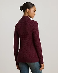 Buckle-Trim Cotton Sweater