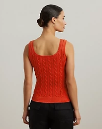 Cable-Knit Sleeveless Sweater