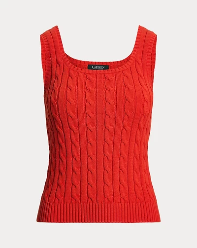 Cable-Knit Sleeveless Sweater