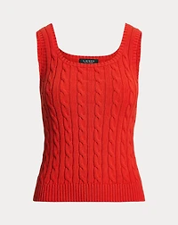 Cable-Knit Sleeveless Sweater