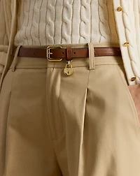 Double-Faced Stretch Cotton Ankle Pant