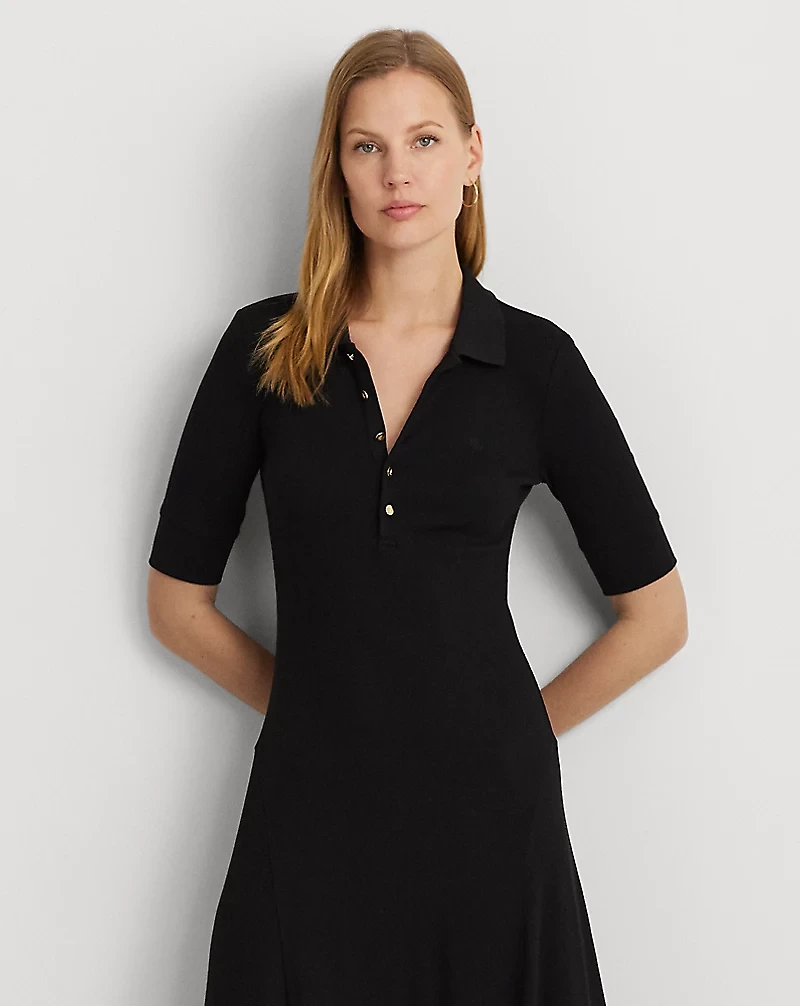 Cotton-Blend Polo Dress
