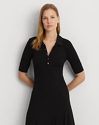 Cotton-Blend Polo Dress